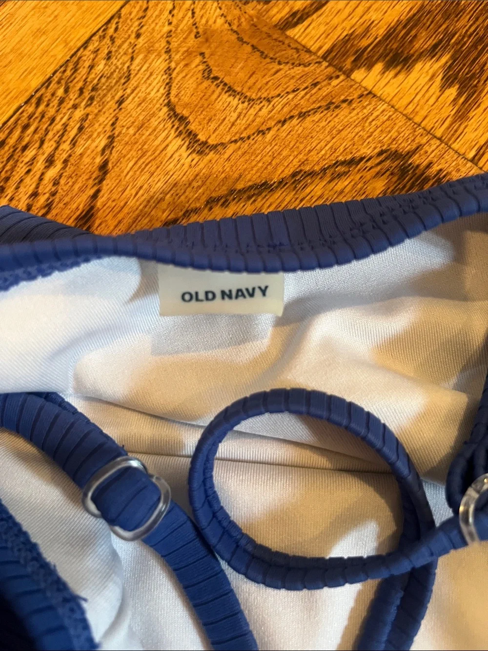 Old Navy Girls' Royal Blue Ribbed One-Piece Swimsuit